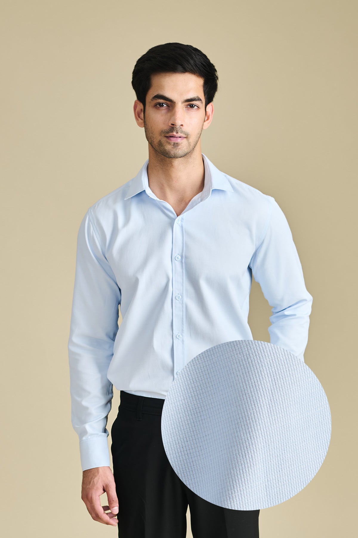 Light Blue Texture Shirt