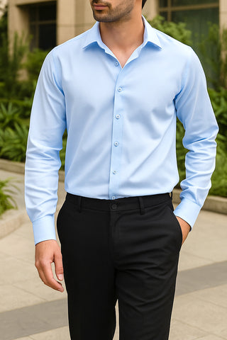 Light Blue Texture Shirt