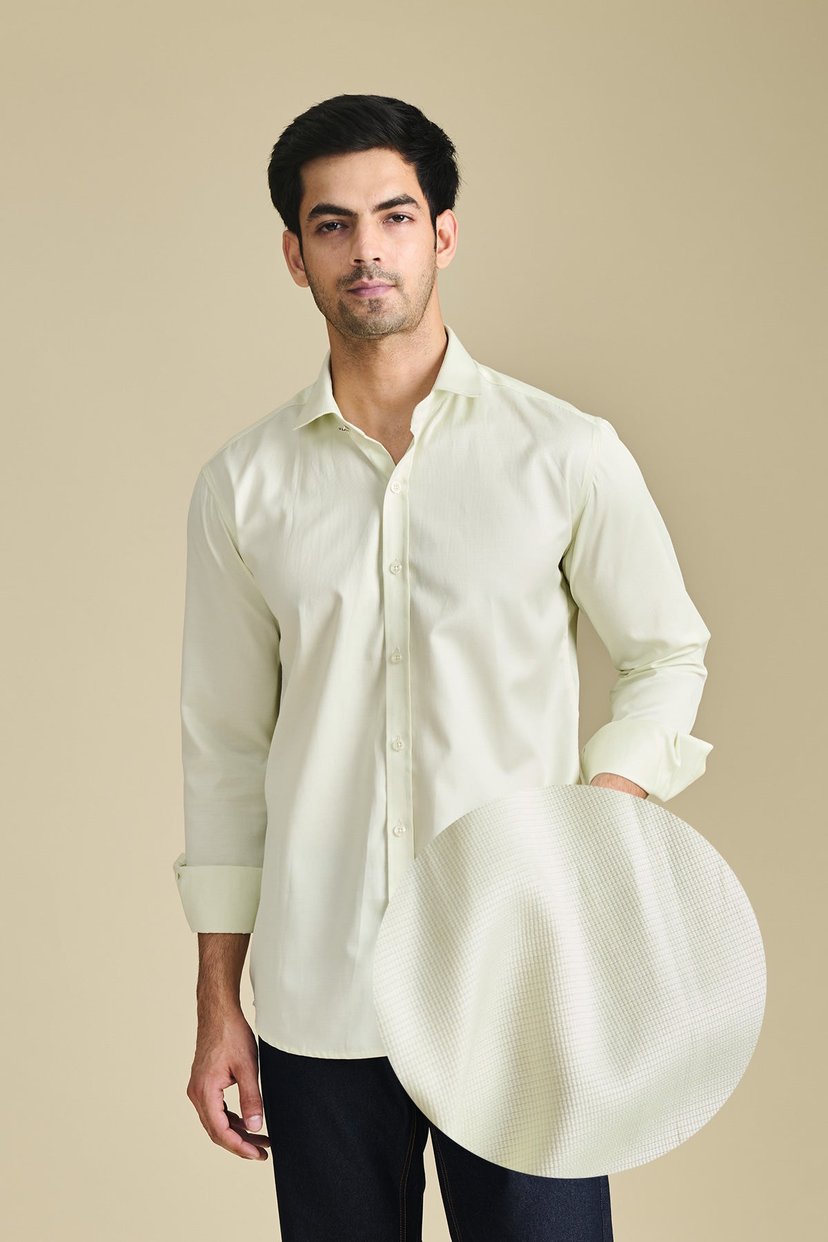 Pastel Green Texture Shirt