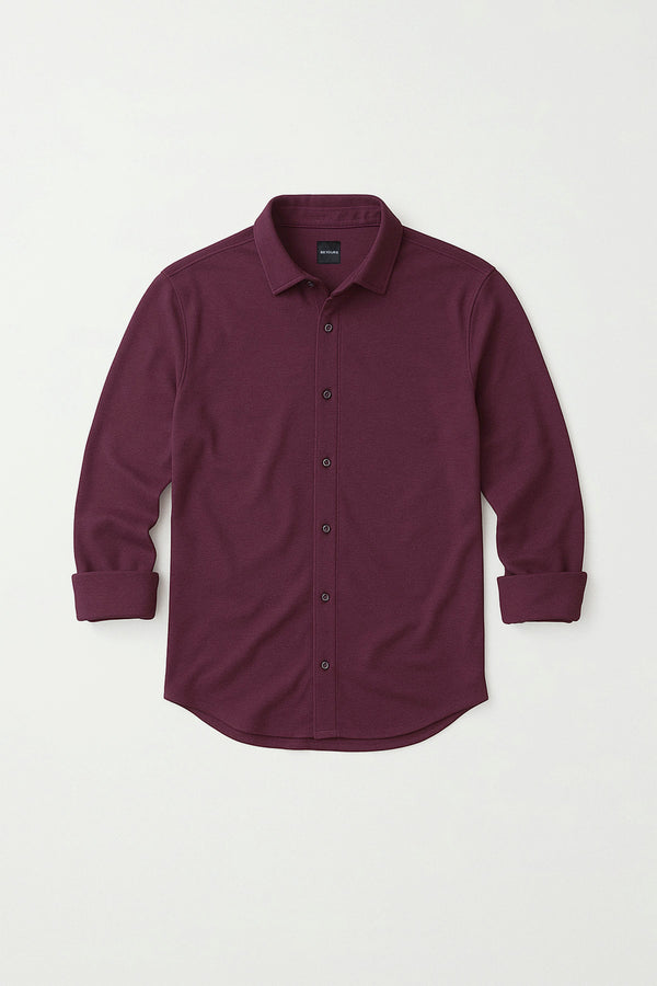 The Dark Wine Knit Shirt for men — moves with you