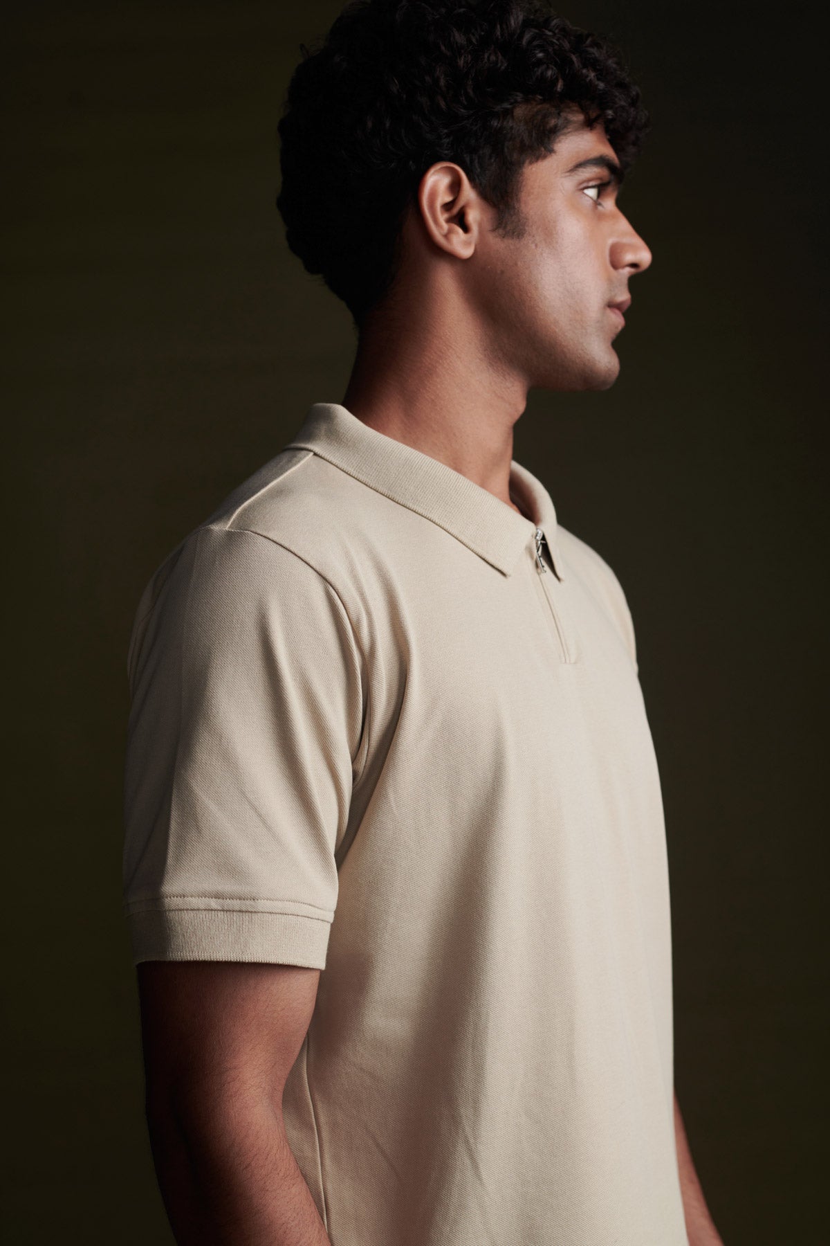 Pure Beige Half Sleeve Polo Beyours Essentials Private Limited