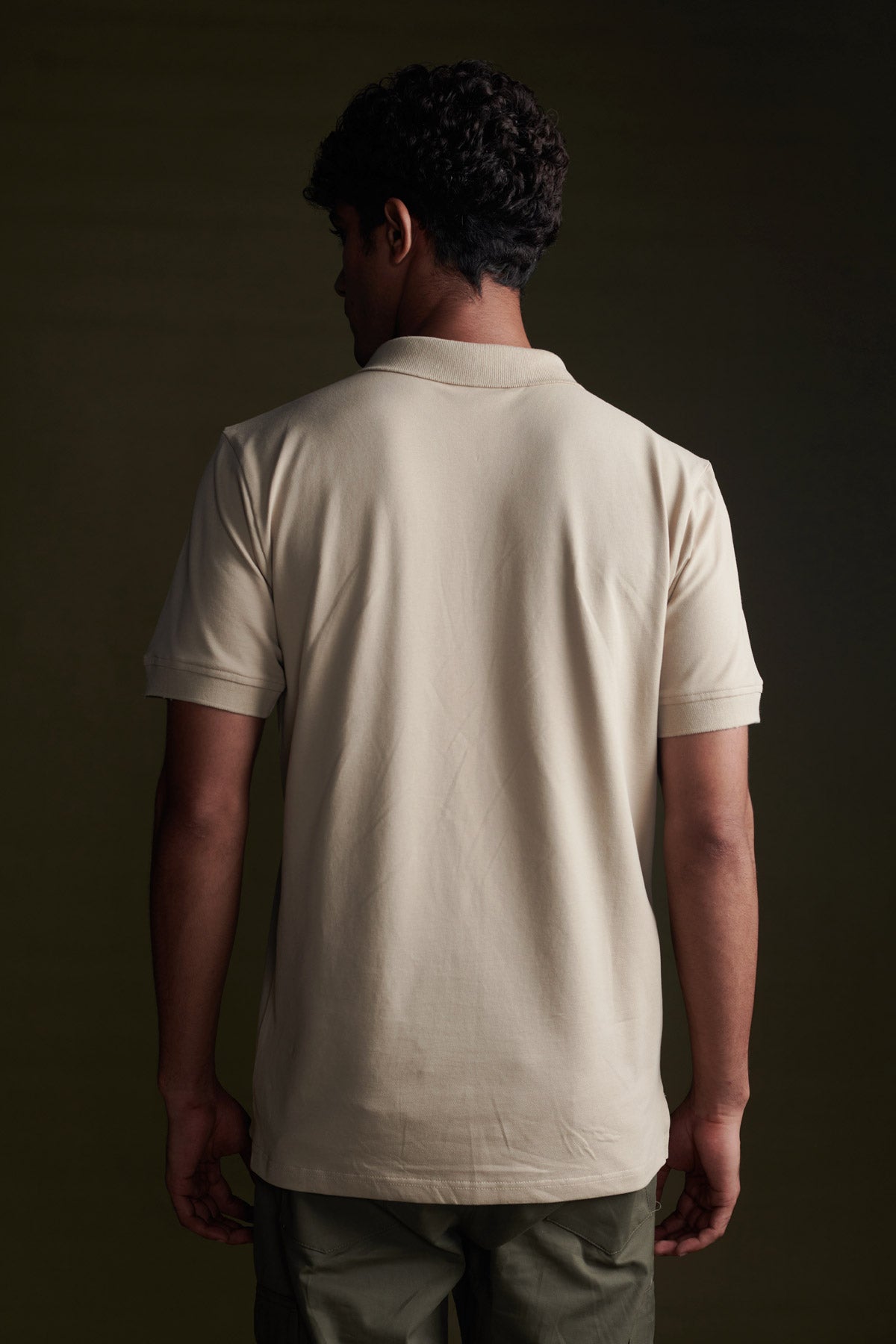 Pure Beige Half Sleeve Polo Beyours Essentials Private Limited