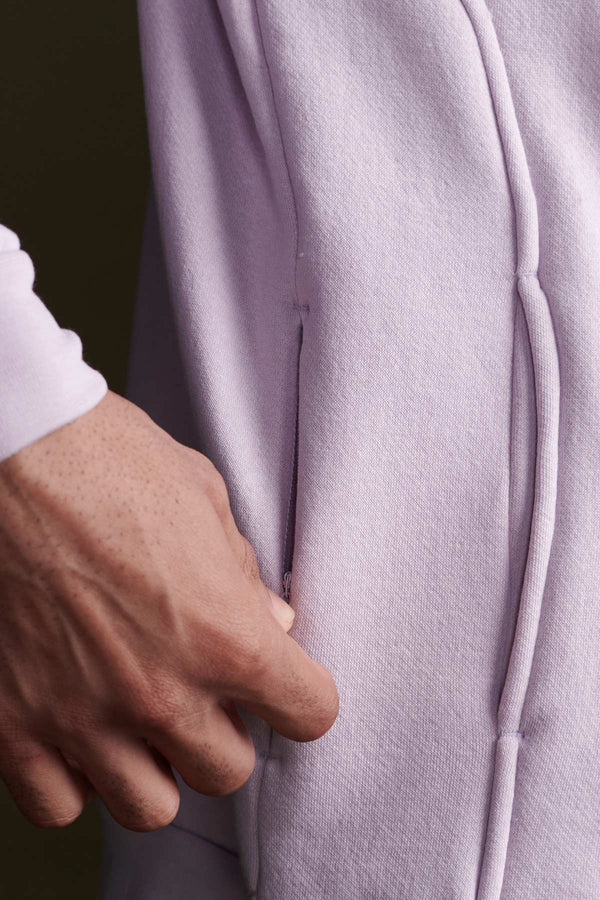 Pure Lavender Hoodie for men — breathable and soft