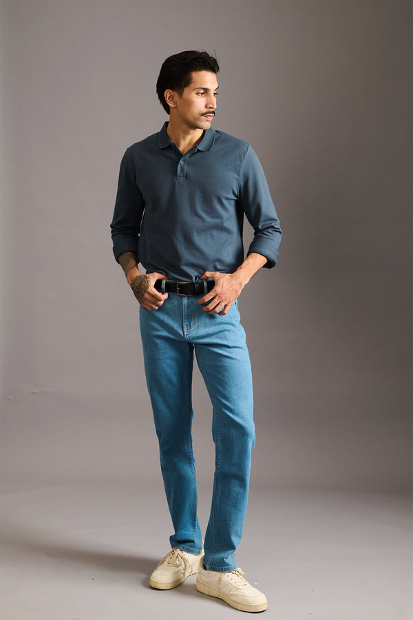 Rare Blue Polo for men — fade resistant and rare design