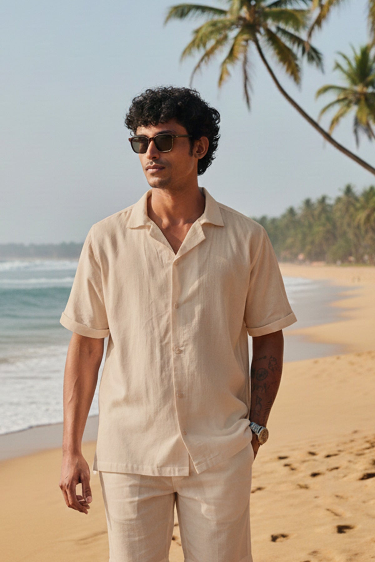 Relax Cream H/S Shirt