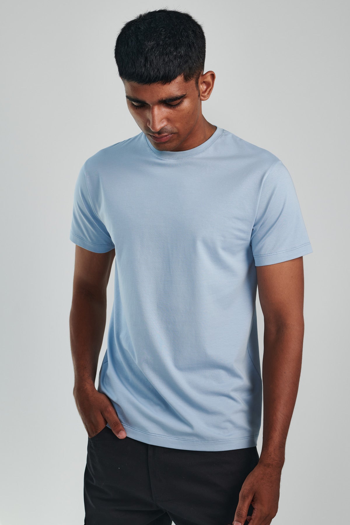 Sky Blue Regular Core Tee Beyours Essentials Private Limited