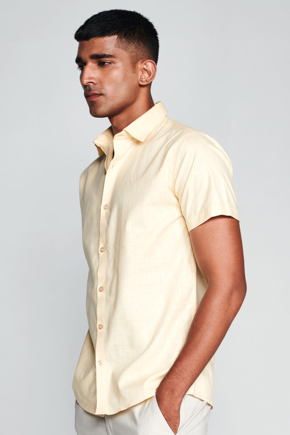 Soft Yellow Half Sleeves Beyours Essentials Private Limited
