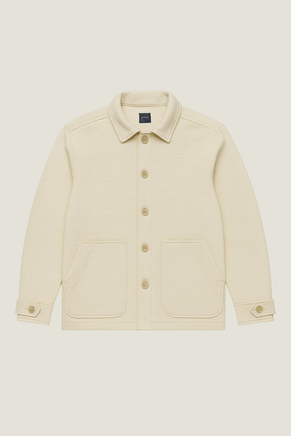 Textured Tan Overshirt for men in fabric - 100% premium cotton