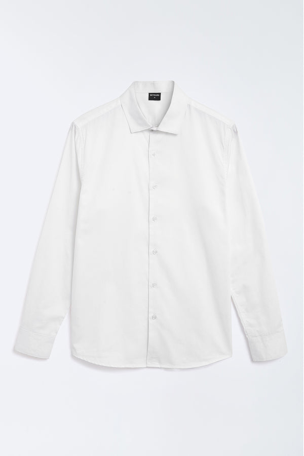 Everyday White Shirt for men in 100% premium cotton, Twill weave