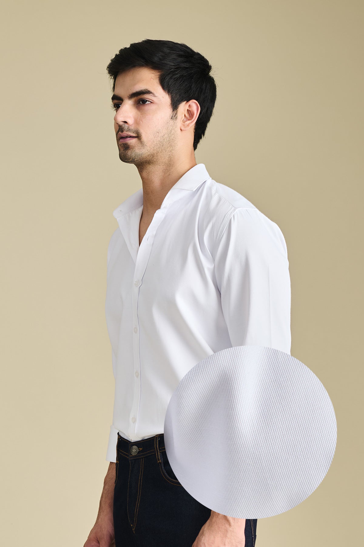 Pure White Texture Shirt