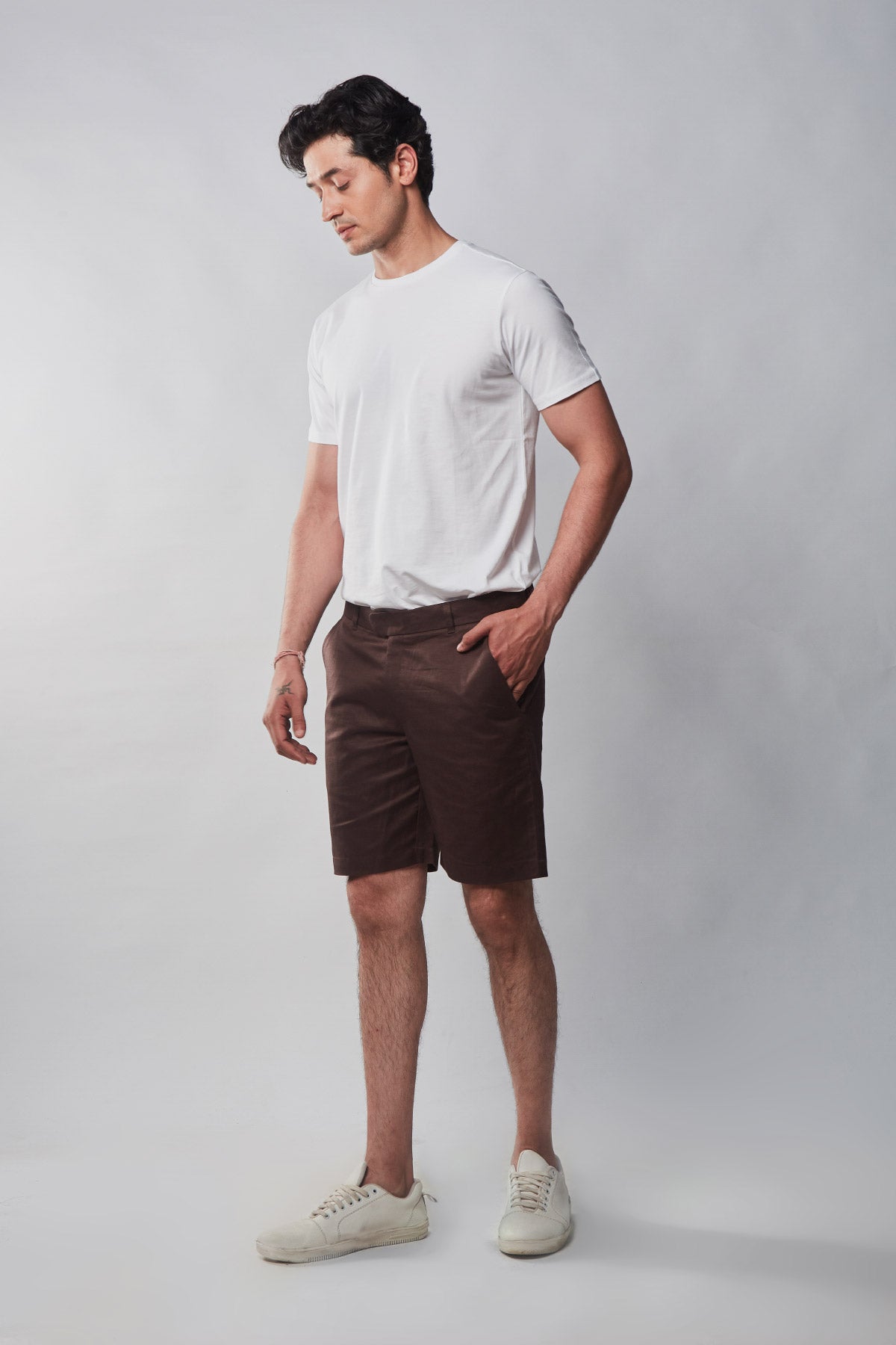 Brown Linen Shorts Beyours