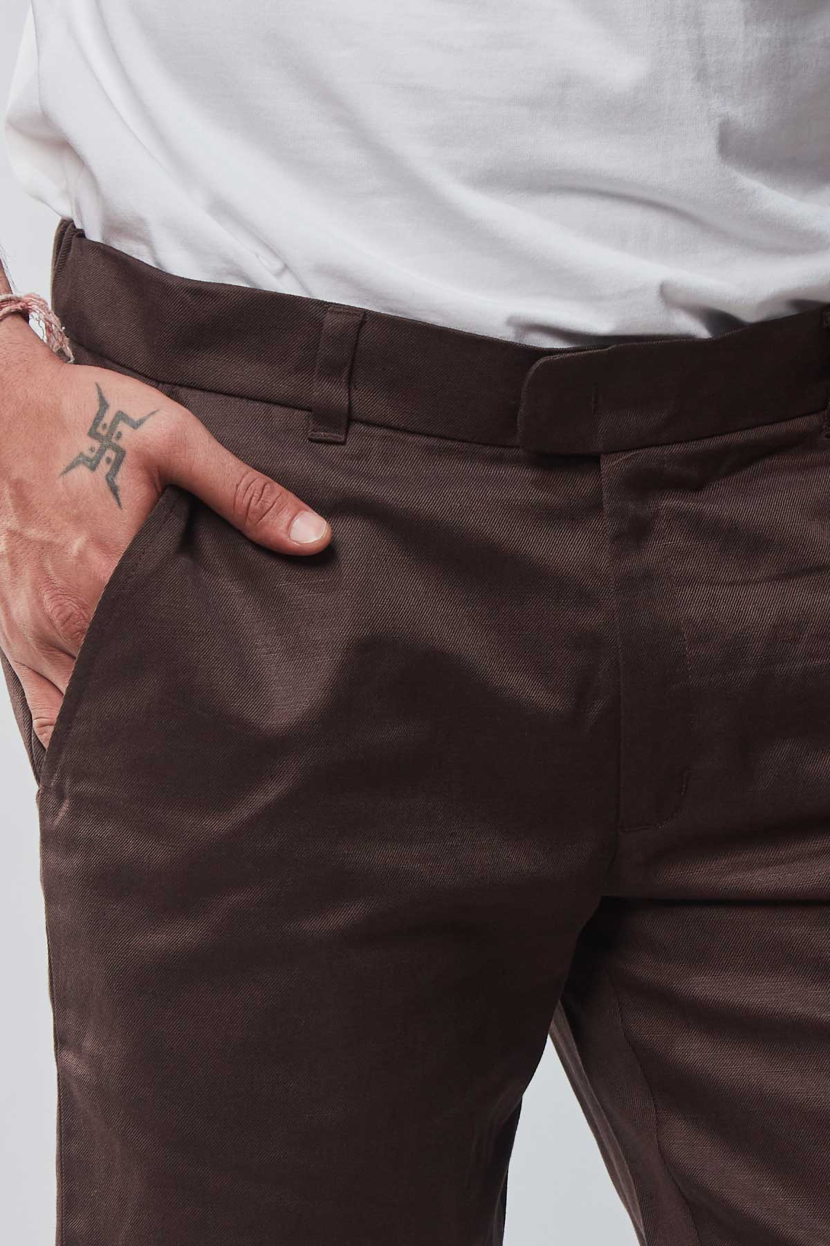 Brown Linen Shorts Beyours