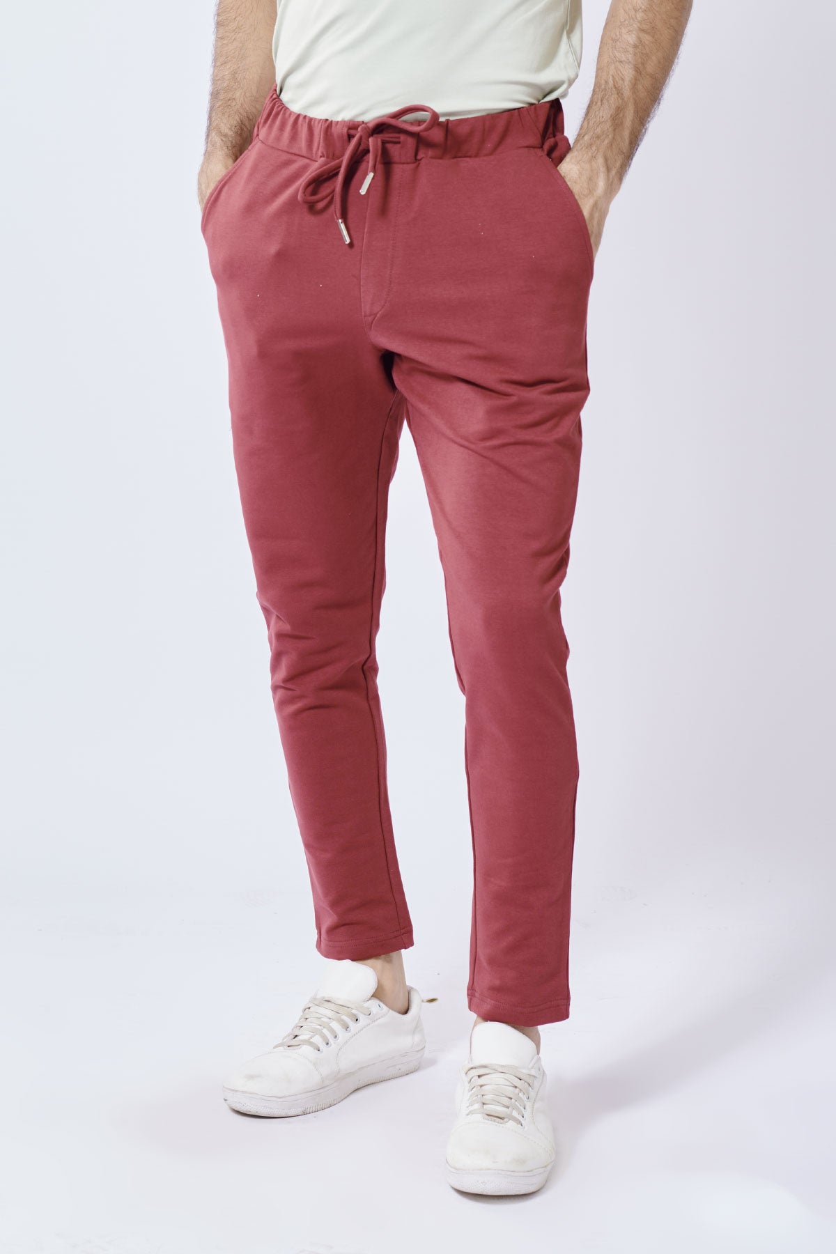 Easy Burnt Red Sweatpant Beyours Essentials Private Limited