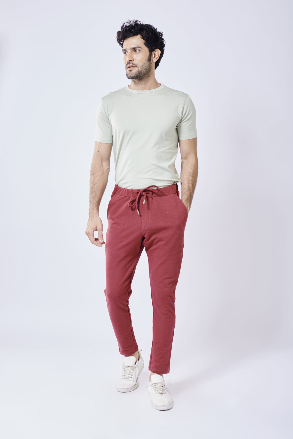 Easy Burnt Red Sweatpant Beyours Essentials Private Limited